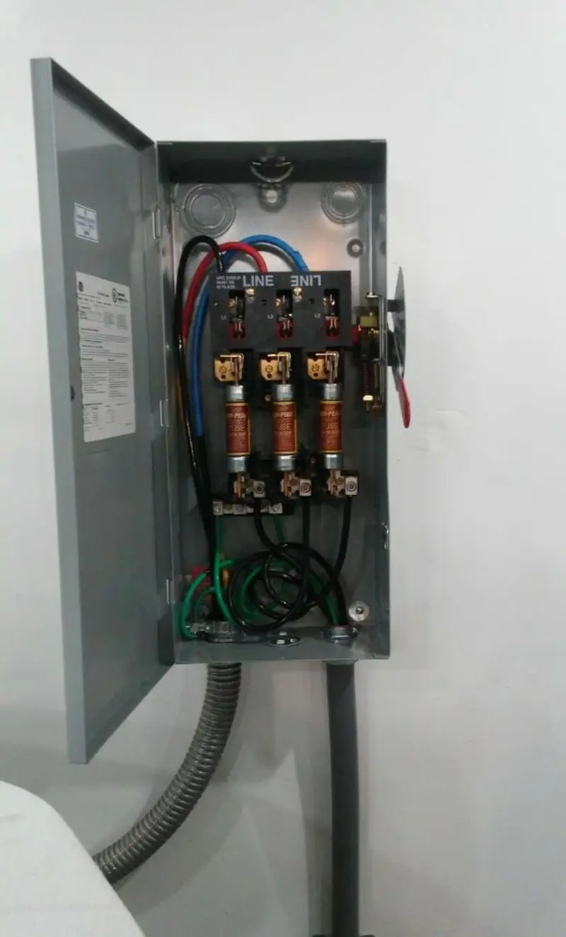 Three-phase disconnect switch installed for Electrical Wiring & Rewiring in North Star
