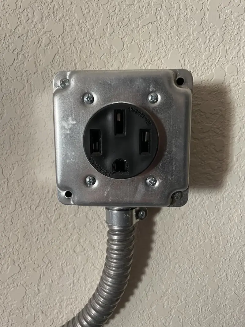 NEMA 14-50 outlet installed for Electrical Panel Upgrade in North Star